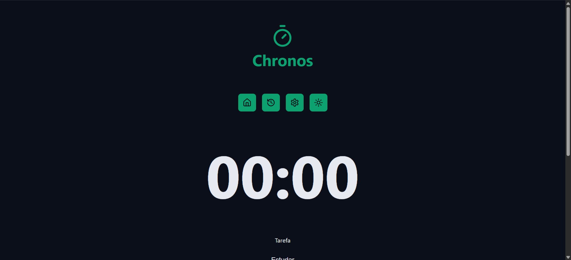 Preview do projeto Chronos Pomodoro